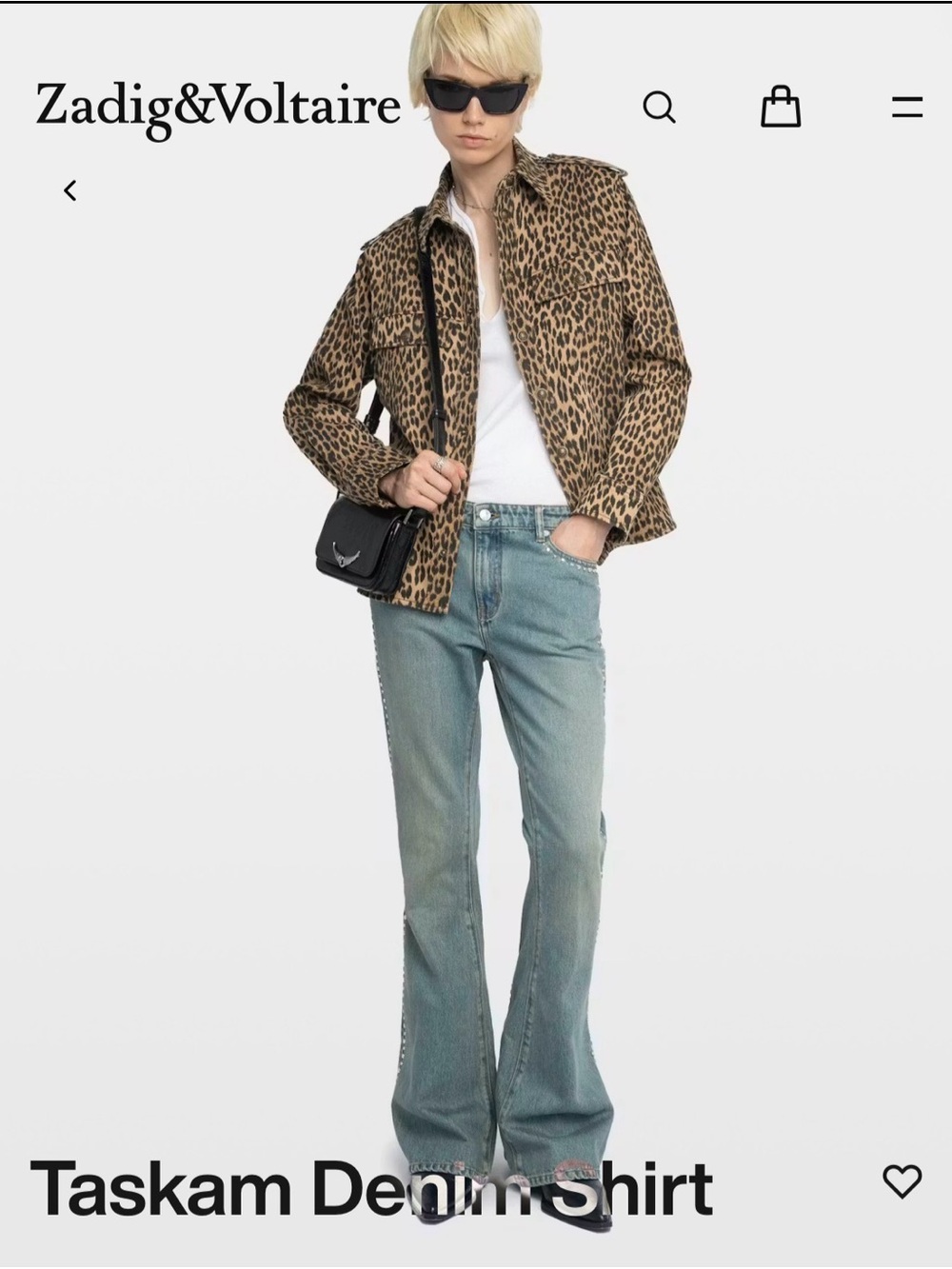 Brand New Zadig & Voltaire denim shirt jacket size Medium